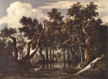 Isaakszoon Oil Painting - The Marsh In A Forest Jacob Isaakszoon van Ruisdael
